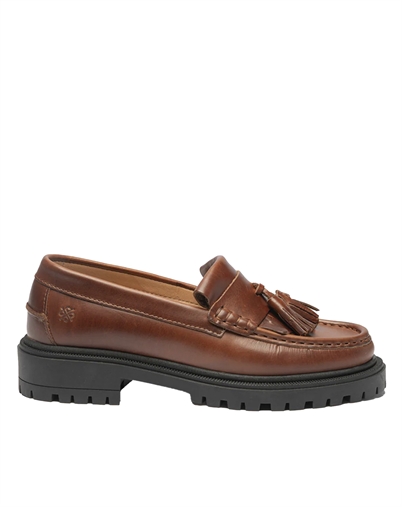Playboy Footwear - The Edith Loafers - Brandy Leather